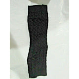 Simon Chang Black Knit Rope Pipping Knee High Leg Warmers OSFM 18" Long