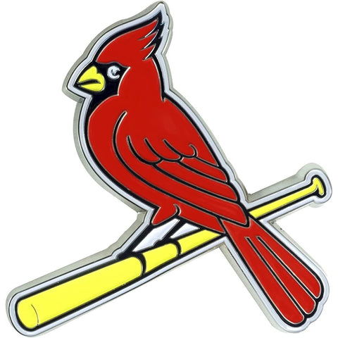 MLB St. Louis Cardinals Color Team 3-D Chrome Heavy Metal Emblem by Fanmats