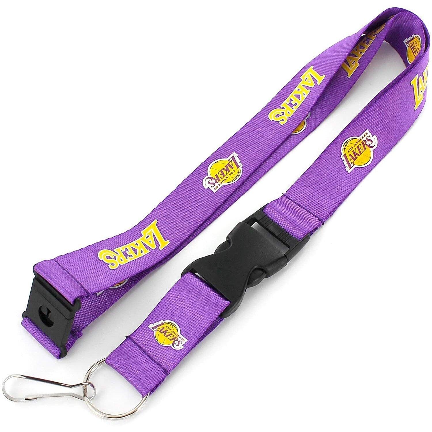 NBA Los Angeles Lakers Logo on Purple Lanyard Detachable Buckle 23"X1" by Aminco