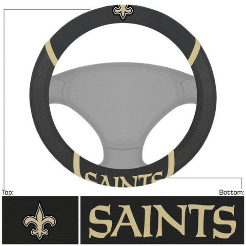 NFL New Orleans Saints Embroidered Mesh Steering Wheel Cover by FanMats