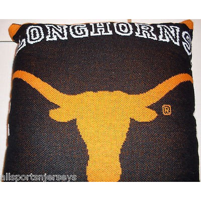 NCAA NWT 20x20 JACQUARD PILLOW - TEXAS LONGHORNS