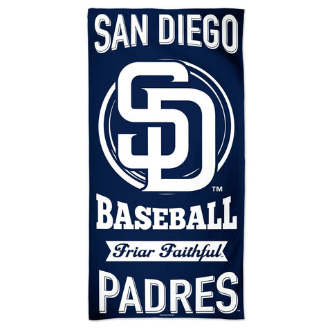 MLB San Diego Padres Vertical Logo Beach Towel 30"x60" WinCraft