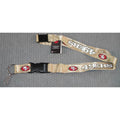 NFL San Francisco 49ers Logo on Gold Lanyard Detachable Keyring 23"X3/4" Aminco