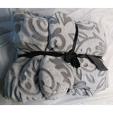 At Home Floral Velvet Throw at home Gray 50”x70” Reversible by Rite Aid