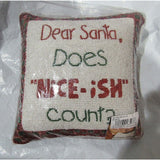 Sudha Pennathur Beaded with 3 Candy Canes 10"x10"x4" Pillow