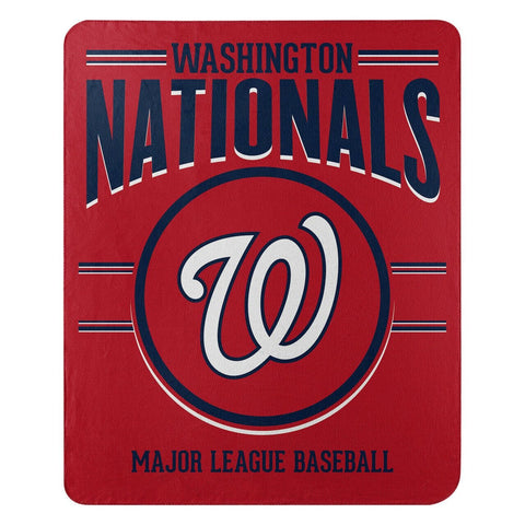 MLB Washington Nationals 50" by 60" Rolled Fleece Blanket Southpaw Design