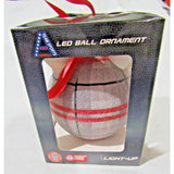 NCAA Ohio State Buckeyes LED Ball Ornament Glitter Plaid by Team Sports America