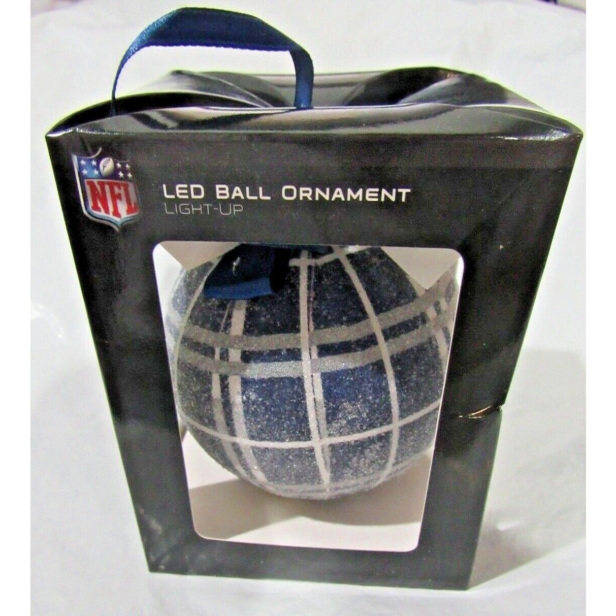 NFL Dallas Cowboys LED Ball Ornament Glitter Plaid Team Sports America