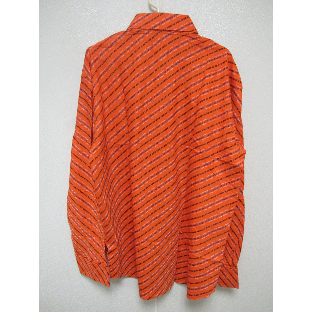 NBA York Knicks Orange Button Up Dress Shirt by Headmaster Designer Size 3XL