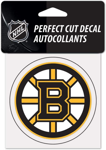 NHL Boston Bruins Logo 4"x4" Perfect Cut Decal Single WinCraft