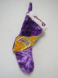 NBA Los Angeles Lakers Embroidered 18" Fuzzy Christmas Stocking