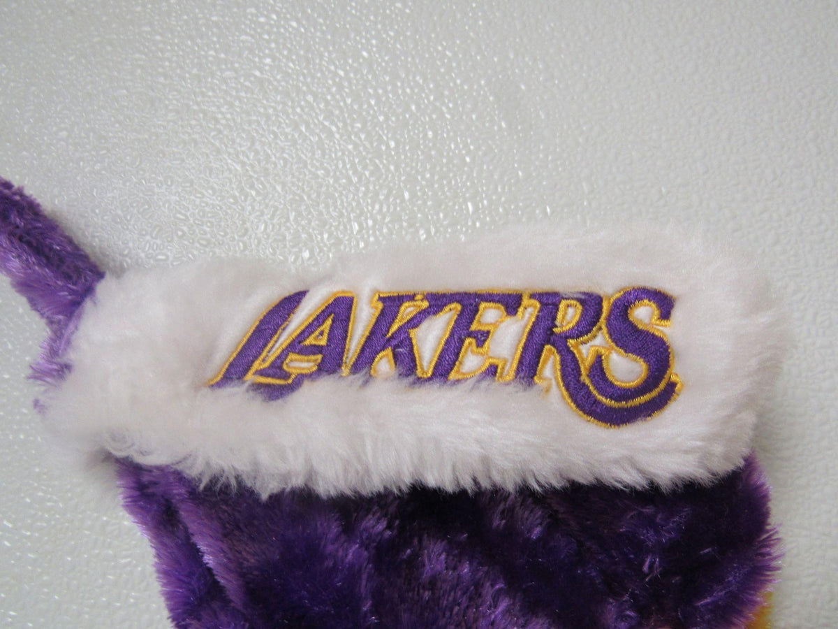 NBA Los Angeles Lakers Embroidered 18" Fuzzy Christmas Stocking