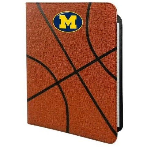 NCAA Michigan Wolverines Basketball Portfolio Notebook Basketball Grain 9.5" by 13"