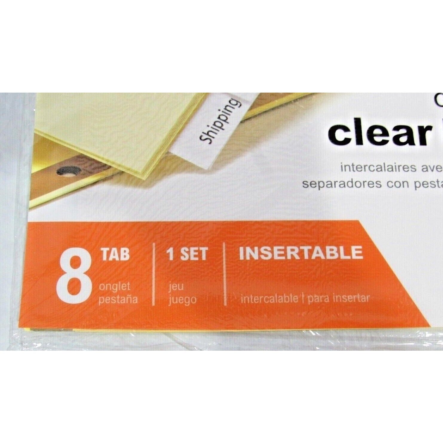 Office Depot 3-Ring Dividers all Clear Tabs 8 1/2" x 11" 12 Total Sheets