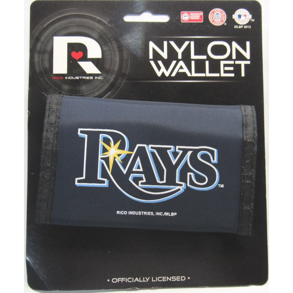 MLB Tampa Bay Rays Tri-fold Nylon Wallet with Printed Logo