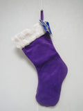 NBA Los Angeles Lakers Embroidered on Purple Christmas Stocking w/Gold Heal Toe