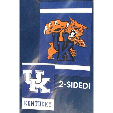 NCAA 2 different Kentucky Wildcats Logos 2-Sided 12.5" x 18" Garden Flag