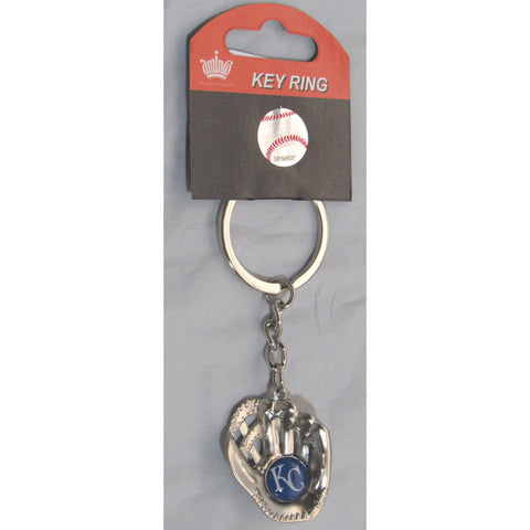 MLB Chrome Glove With Logo in Palm Key Chain Kansas City Royals AMINCO