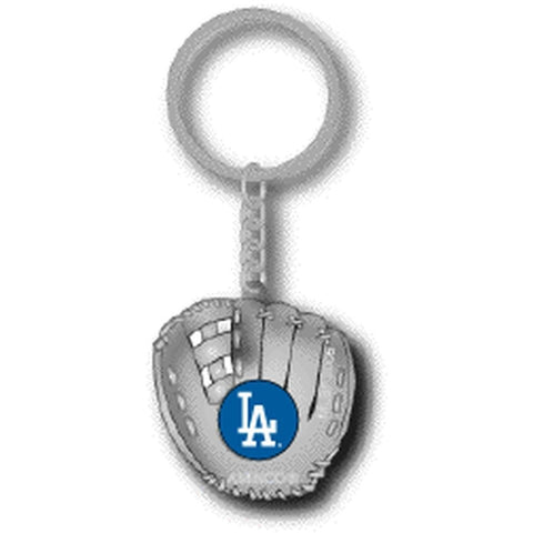 MLB Chrome Glove with Logo in Palm Key Chain Los Angeles Dodgers AMINCO