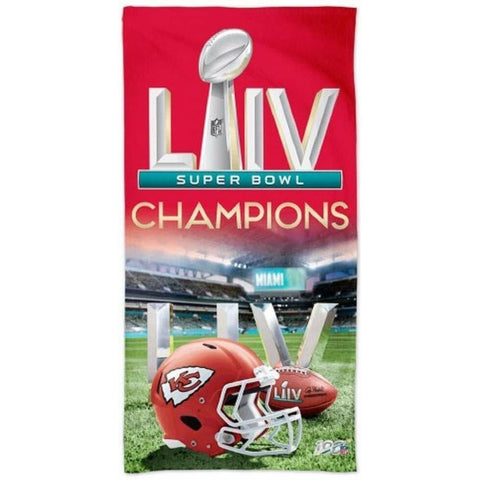 NFL Kansas City Chiefs Super Bowl LIV Champion Beach Towel 30" X 60"