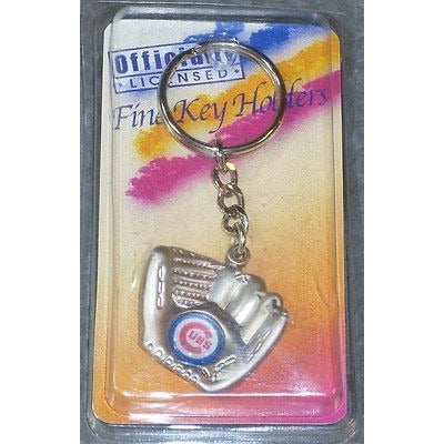 MLB Chrome Glove With Small Logo in Palm Key Chain Chicago Cubs CONCORD