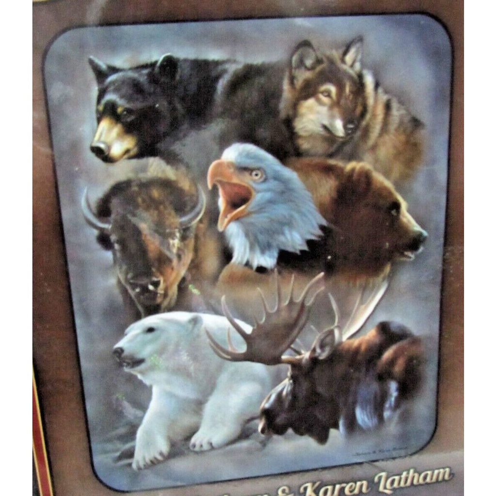 "ALASKA COLLAGE" Rebecca & Karen Latham Luxury Plush Blanket Queen