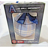 NCAA North Carolina Tar Heels LED Ball Ornament Glitter Plaid TeamSportsAmerica