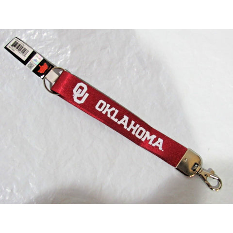 NCAA Oklahoma Sooners Wristlet Key Chains Hook and Ring 9" Long by Aminco