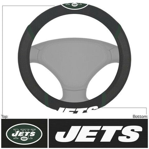 NFL New York Jets Embroidered Mesh Steering Wheel Cover by FanMats