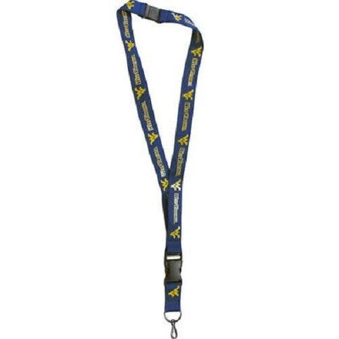NCAA West Virginia Mountaineers Red Lanyard Detachable Buckle 23" L 3/4" W by Aminco