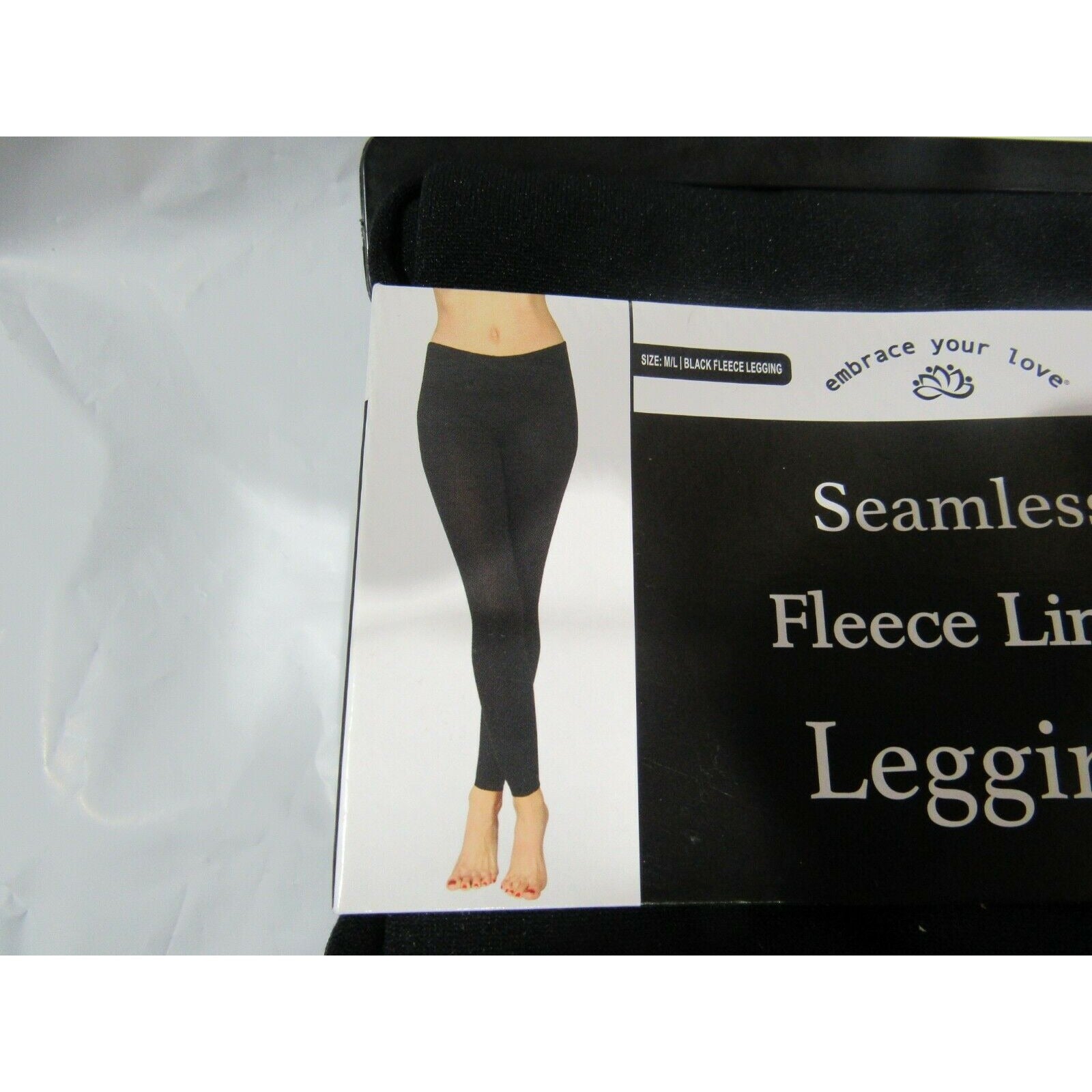 Embrace your Love Fleece Lined Seamless Leggings Black M/L