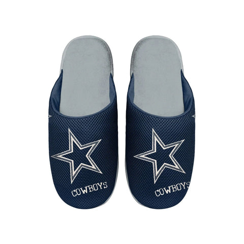 NFL Dallas Cowboys Logo on Mesh Slide Slippers Size Men Medium by FOCO