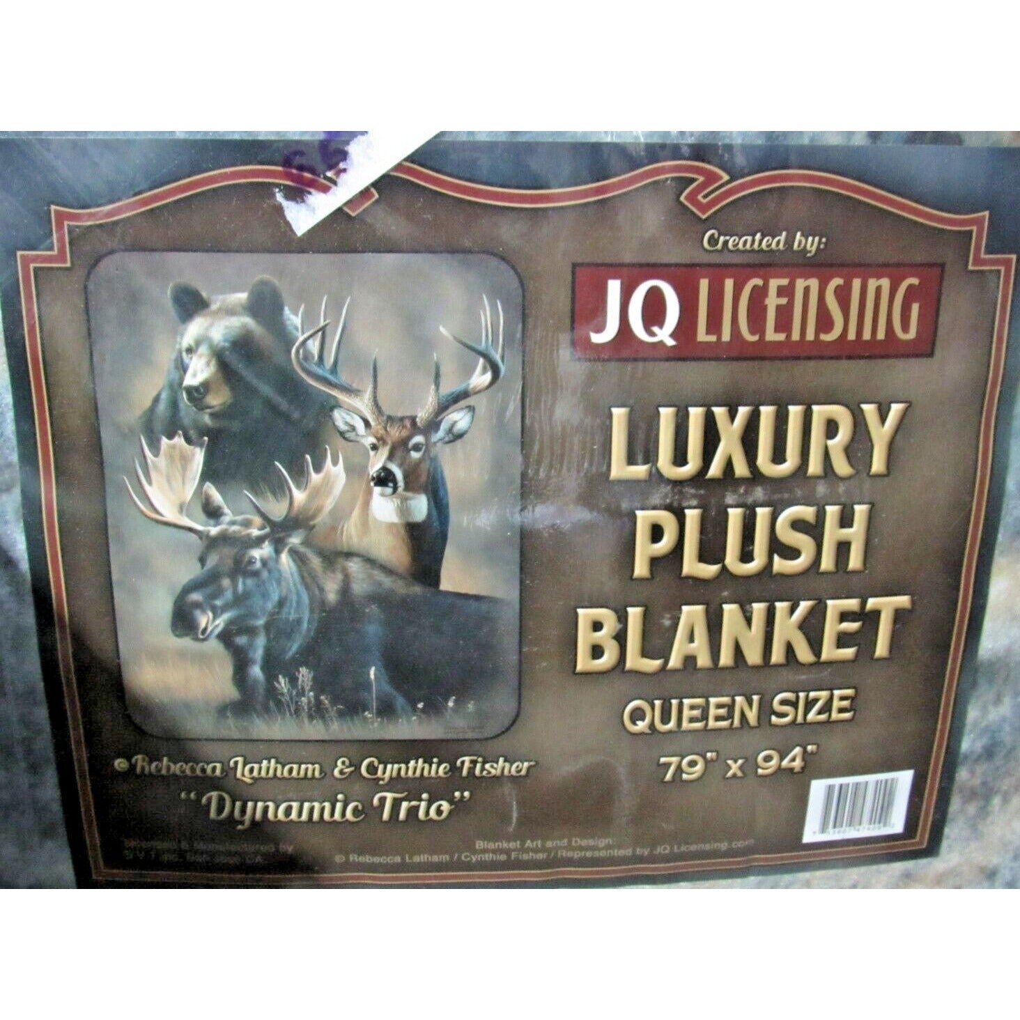 "DYNAMIC TRIO" Rebecca Latham and Cynthie Fisher Luxury Plush Blanket Queen