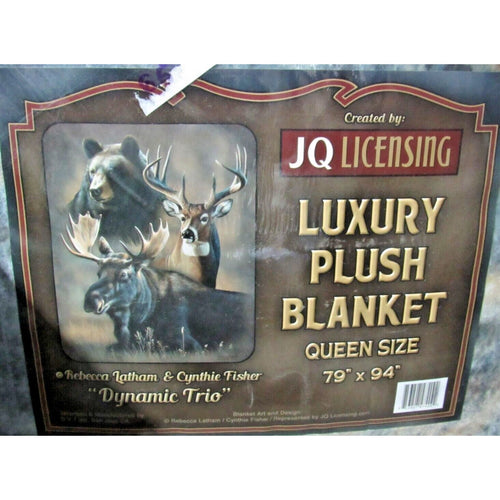"DYNAMIC TRIO" Rebecca Latham and Cynthie Fisher Luxury Plush Blanket Queen