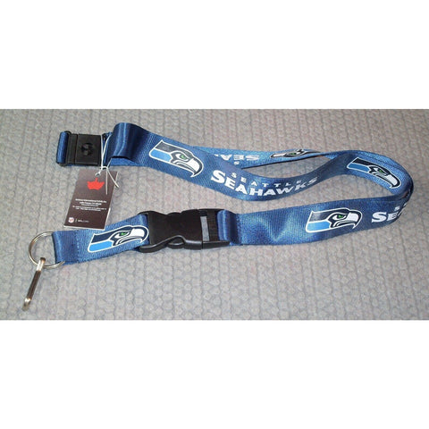 NFL Seattle Seahawks Blue Lanyard Detachable Buckle 23"X3/4" Aminco