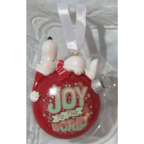 Peanuts Snoopy on Ornament "JOY TO THE WORLD" Christmas Ornament by Hallmark
