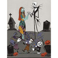 Nightmare Before Christmas Jack Skellington & Sally Gray Raschel Blanket 60X80