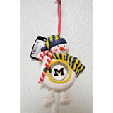 NCAA Michigan Wolverines Clay Dough Snowman Xmas Ornament Team Sports America