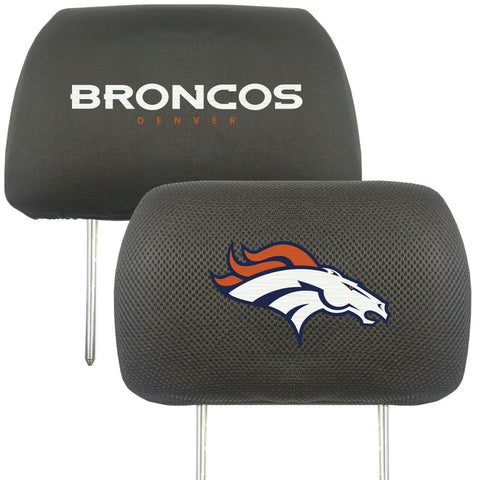 NFL Denver Broncos 1 Pair Headrest Cover Two Side Embroidered Fanmats