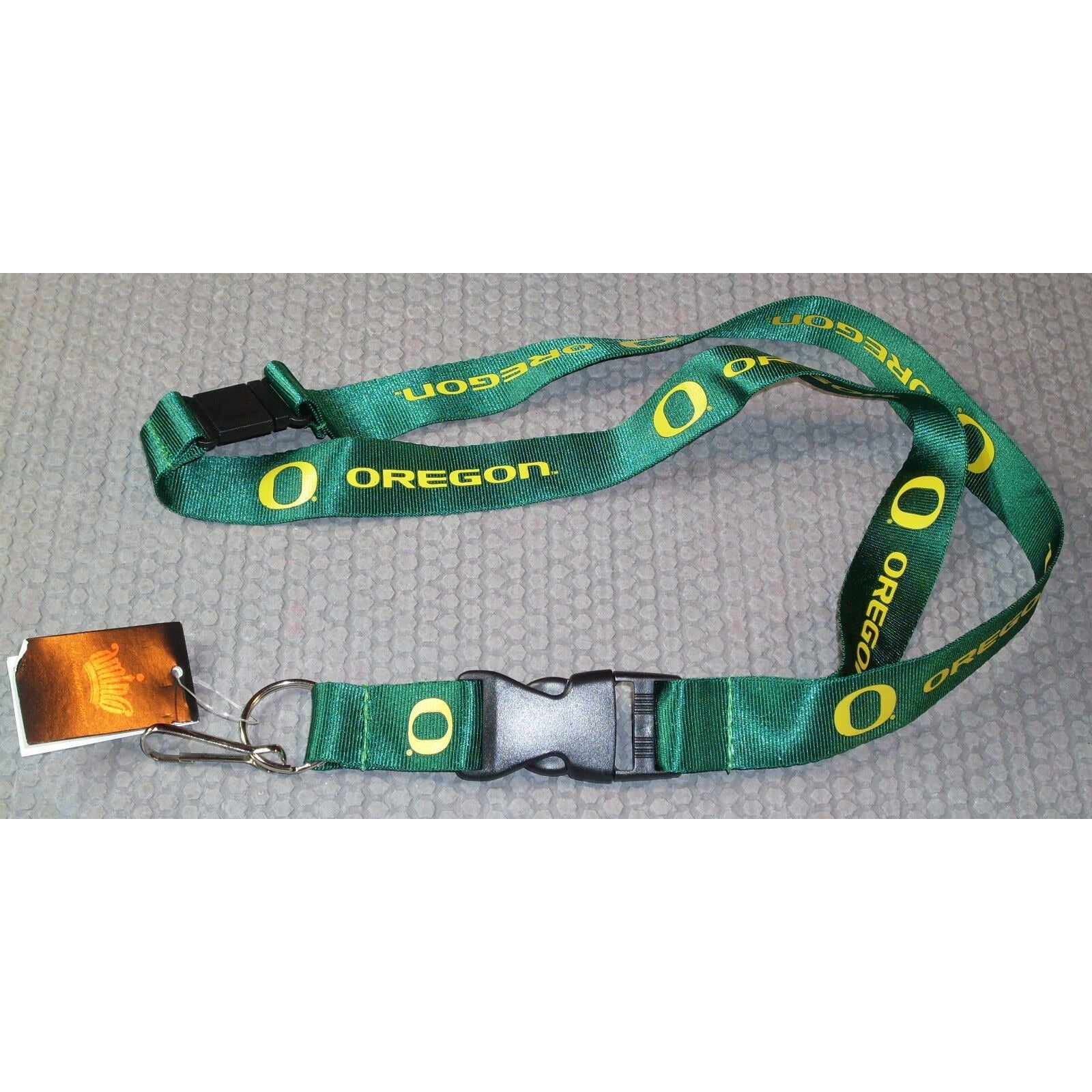 NCAA Oregon Ducks Green Lanyard Detachable Buckle 23" L 3/4" W by Aminco
