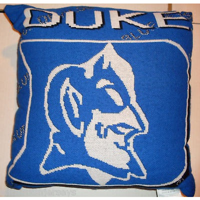 NCAA NWT 20x20  JACQUARD PILLOW - DUKE BLUE DEVILS