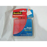 Scotch Restickable Double-Sided Adhesive Dots 7/8-inch Diameter Clear 18-Dots