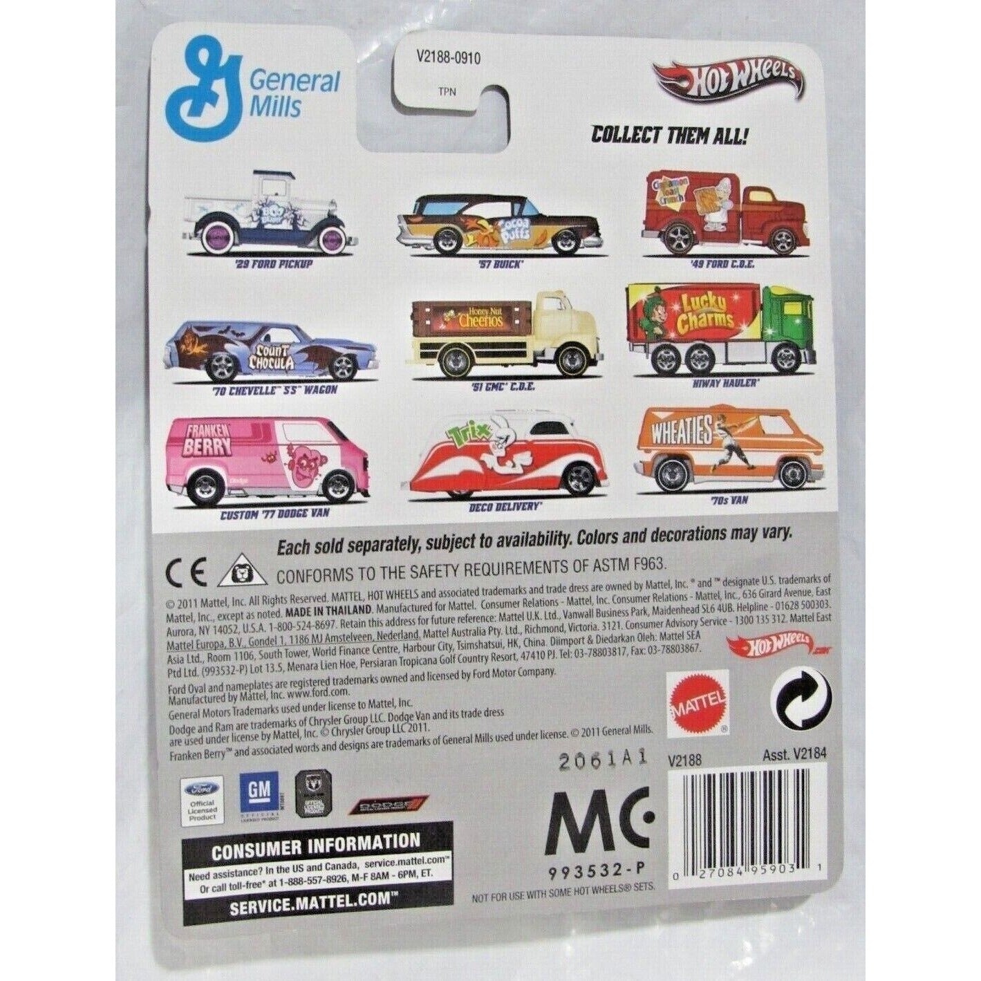 2011 HOT WHEELS General Mills Custom '77 Dodge Van - FRANKIN BERRY