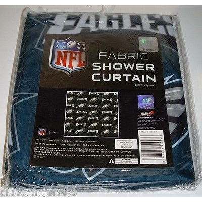 NFL 72 X 72 Inch Fabric Shower Curtain Philadelphia Eagles