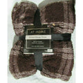 At Home Printed Sherpa Throw Chocolate Plaid 50”x60” Reversible by Rite Aid