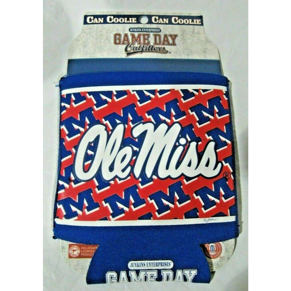 Mississippi Ole Miss Rebels Team Logo on Blue Can Coolie by Game Day Outfitters
