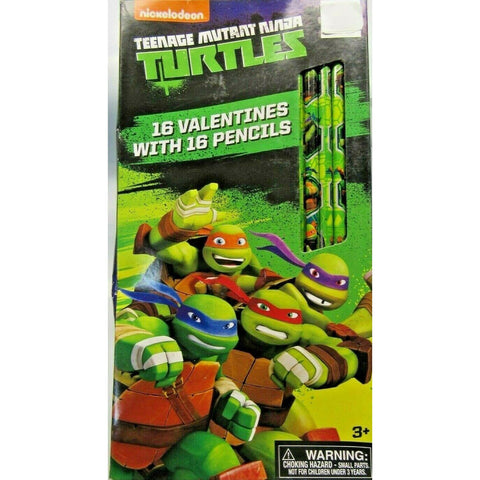 Teenage Mutant Ninja Turtles Valentine’s Day 16 Cards and Collectible Pencils