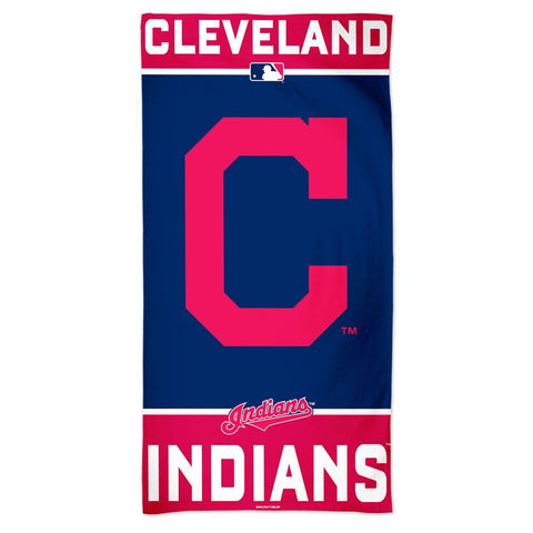 MLB Cleveland Indians Vertical "C" Logo on Beach Towel 30"x60" WinCraft