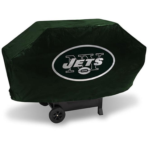 NFL New York Jets 68 Inch Deluxe Green Vinyl Padded Grill Cover by Rico Industries