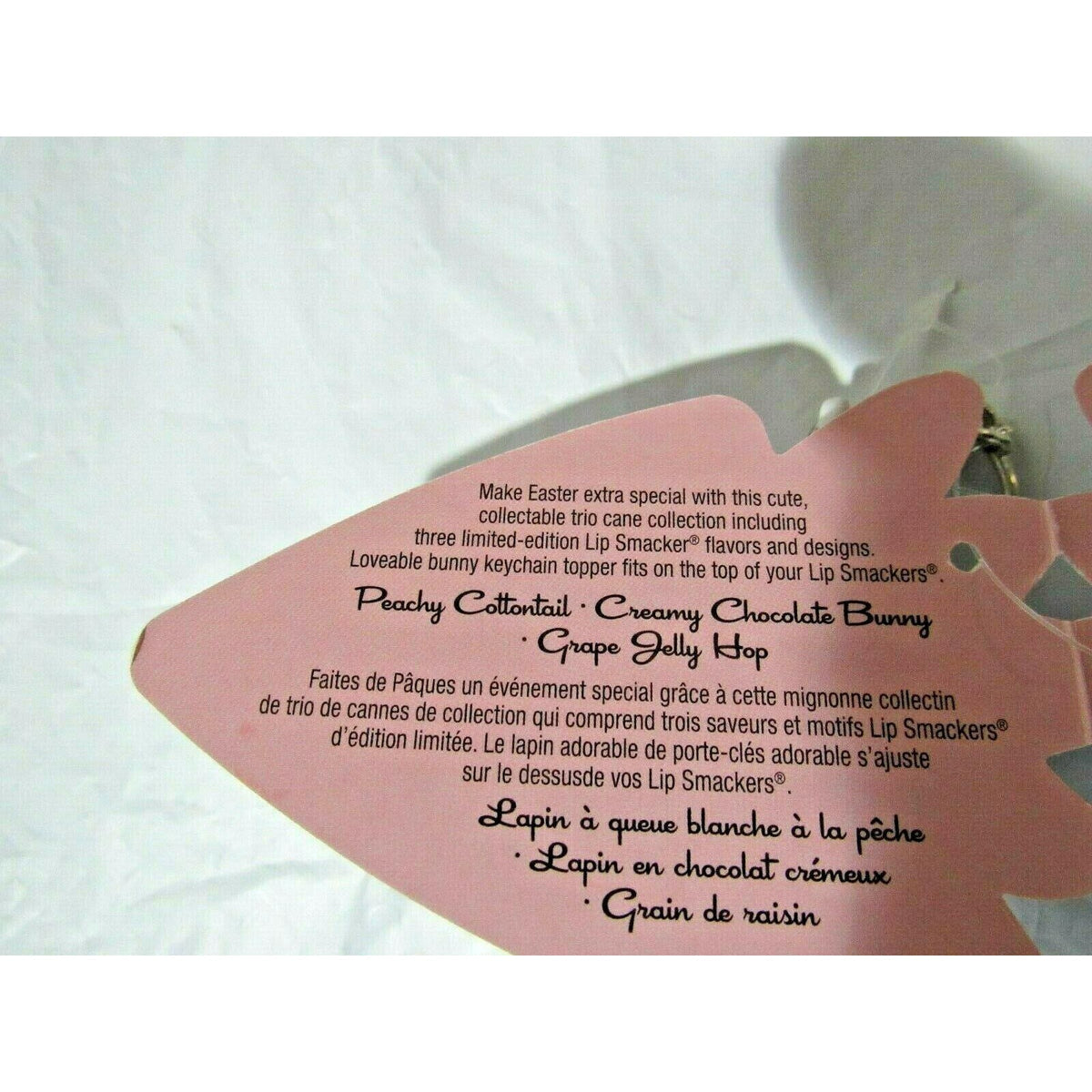 Lip Smacker Bunny Trio Balm Peachy Cottontail Chocolate Grape Jelly net wt.42oz